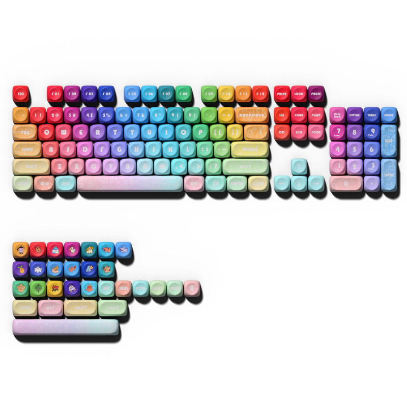 Set kapica tipki za mehaničku tipkovnicu, PBT, sublimacija, MOA klasa, 137 tipki, opći model