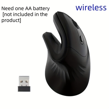 Ergonomiška vertikalioji tylioji pelė, laidinė + belaidė 2,4 GHz, PS/2 sąsaja, 1600 DPI, 4 mygtukai