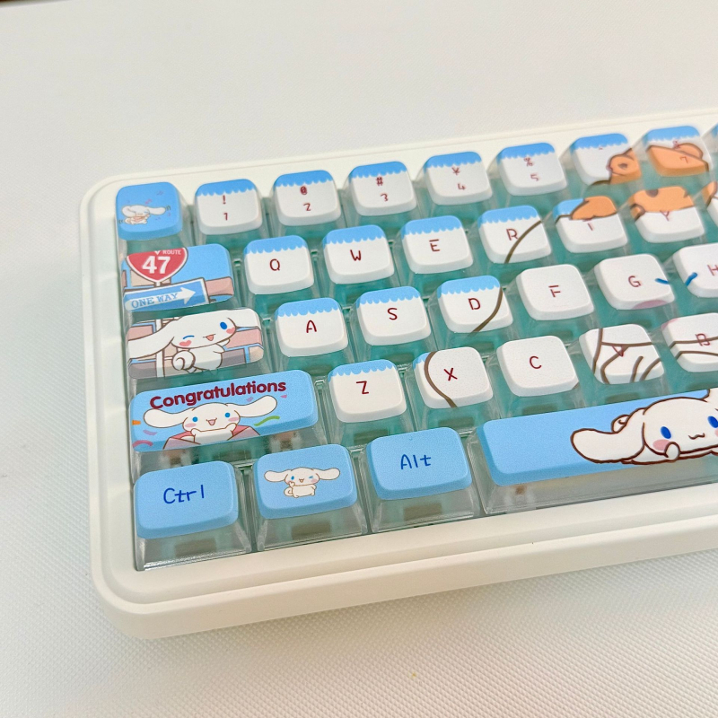 SA Προφίλ Σετ Κεφαλών Κλειδιών Cinnamon Dog - Τετραπρόσωπο Διαφανές PBT - Εκτύπωση Sublimation - 119 τεμάχια