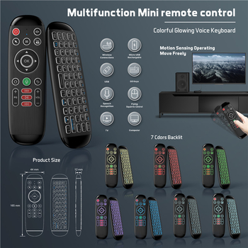 M6 lidojošā pele ar bezvadu tastatūru un balss funkciju, 2.4G, Android TV Box