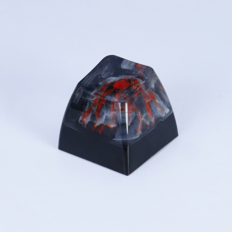 Kľúčové krytky z živice pre mechanickú klávesnicu, tvar sopky, ABS materiál, prispôsobiteľné