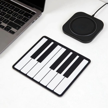 Подложка за мишка и клавиатура с пиано и ноти в петолинейна система — DL-8145, пластмаса, OEM, арт