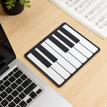 Подложка за мишка и клавиатура с пиано и ноти в петолинейна система — DL-8145, пластмаса, OEM, арт