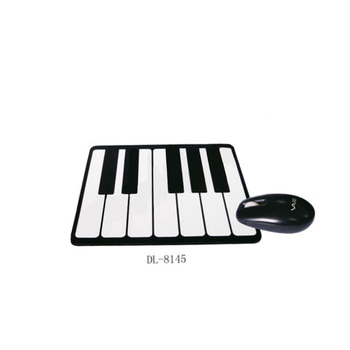 Подложка за мишка и клавиатура с пиано и ноти в петолинейна система — DL-8145, пластмаса, OEM, арт