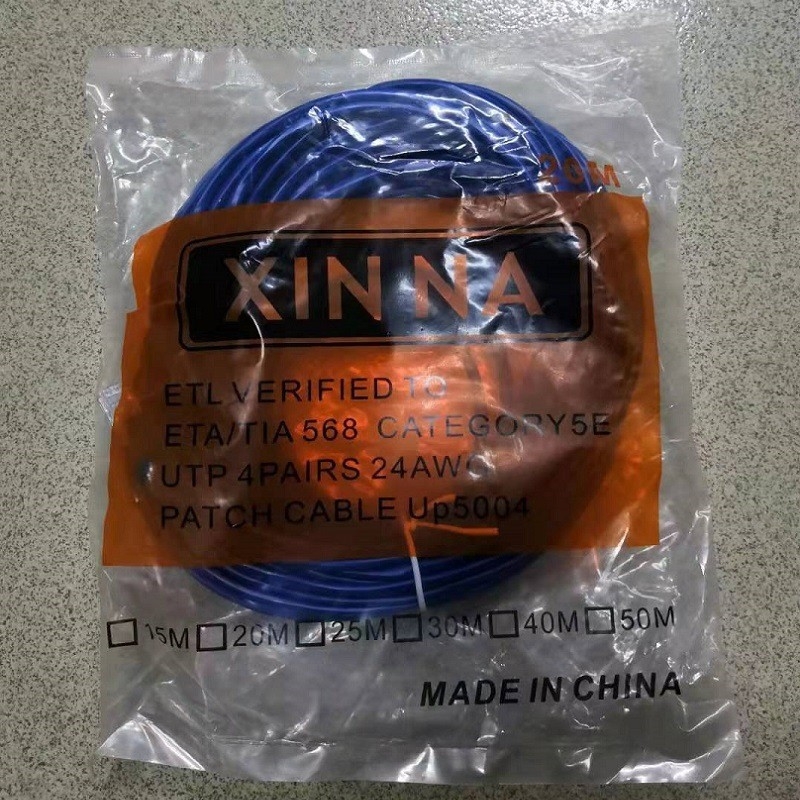 RJ-45 jumper kabelis ar dubulto savienojumu, vara pārklāts alumīnijs, 10 Gbps, darba temperatūra -30°C līdz 50°C