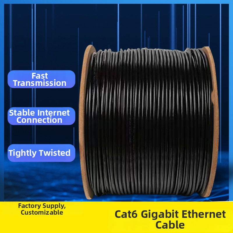 Ārējais Cat6a Ethernet kabelis, ūdensizturīgs, bez ekrāna, RJ-45 savienotājs, CCA vadi, vada diametrs 6.2, datu pārraides ātrums 100–1000 Gb