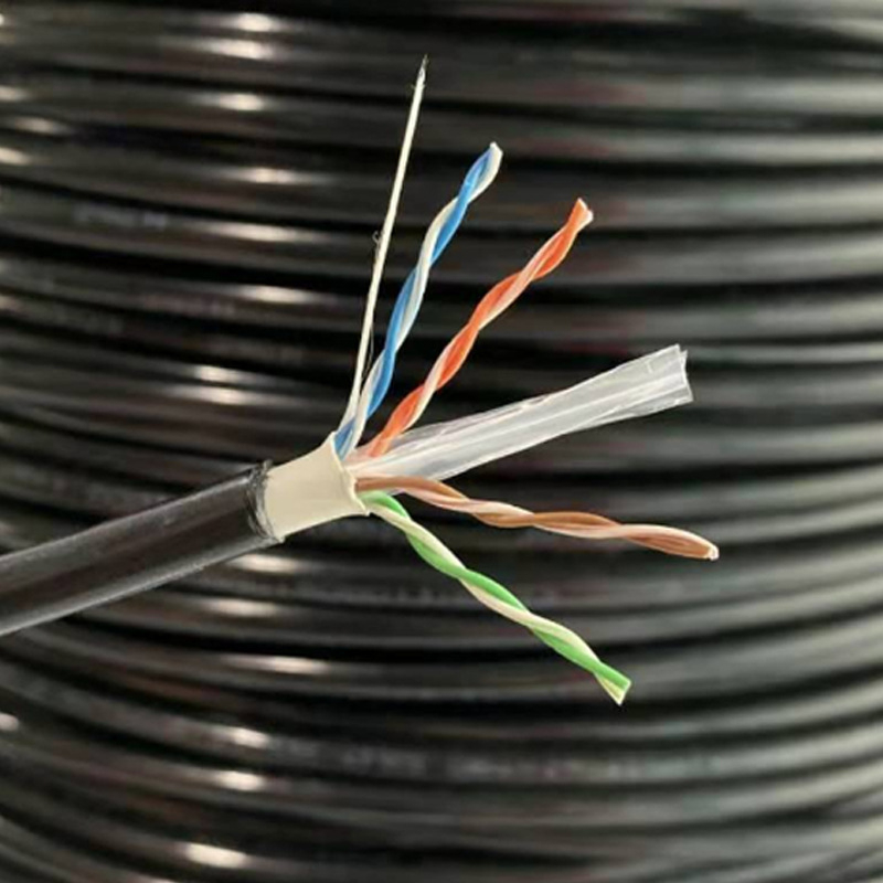 Ārējais Cat6a Ethernet kabelis, ūdensizturīgs, bez ekrāna, RJ-45 savienotājs, CCA vadi, vada diametrs 6.2, datu pārraides ātrums 100–1000 Gb