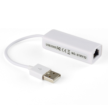 USB Ethernet adapteris (RJ-45), 10/100 Mbps, USB 2.0, plug‑and‑play, išorinė USB kortelė