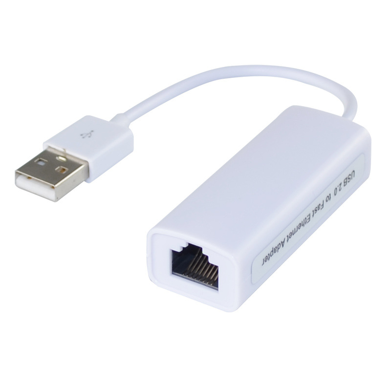 USB Ethernet adapteris (RJ-45), 10/100 Mbps, USB 2.0, plug‑and‑play, išorinė USB kortelė