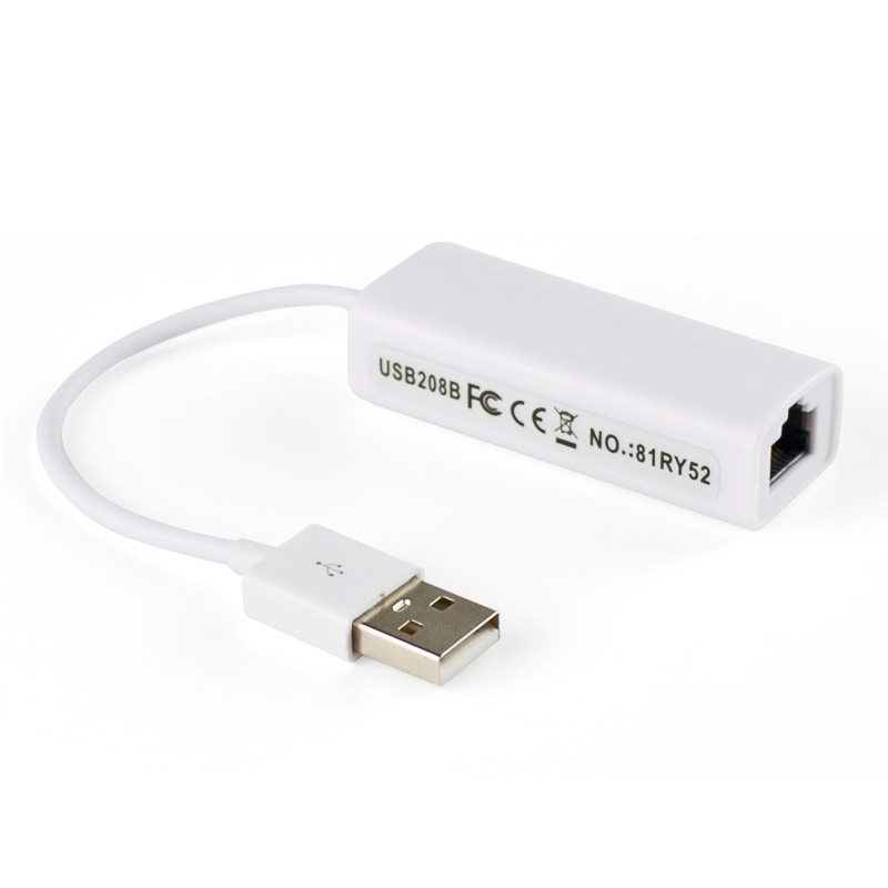 USB Ethernet adapteris (RJ-45), 10/100 Mbps, USB 2.0, plug‑and‑play, išorinė USB kortelė