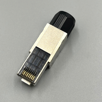 Kristāla RJ45 savienotājs ar aizsardzību Cat6A/7/8 — uzstādīšana bez instrumentiem, datoru tīklam