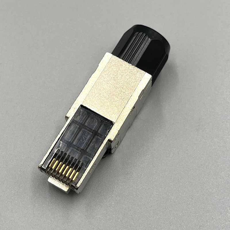 Kristāla RJ45 savienotājs ar aizsardzību Cat6A/7/8 — uzstādīšana bez instrumentiem, datoru tīklam