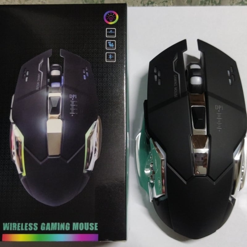 Гейминг безжична мишка с 6 бутона, 2,4G + Bluetooth, оптично 1600 DPI, Plug-and-Play