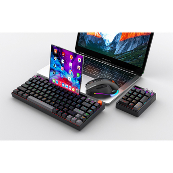 K84 Безжичен комплект клавиатура и мишка с Bluetooth, механични превключватели, RGB подсветка, Plug-and-Play