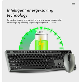 UMILA SC601 Безжичен комплект клавиатура и мишка, 2.4G, 1600 DPI, ергономичен, водоустойчив