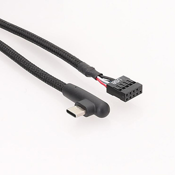 USB 9-pinski kabel Type-C s 90° kutem, opleteni podatkovni kabel za matičnu ploču