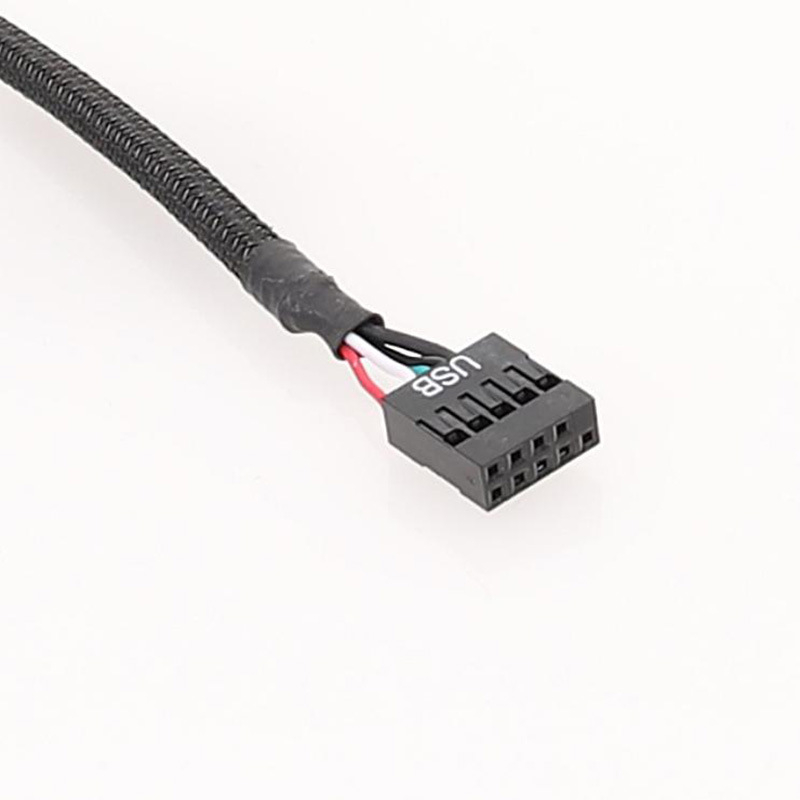 USB 9-pinski kabel Type-C s 90° kutem, opleteni podatkovni kabel za matičnu ploču