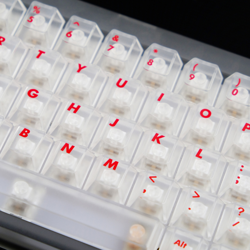 Set keycapova, model Fog, Silk Screen tisak, za većinu mehaničkih tipkovnica, pakirano u kutiju.