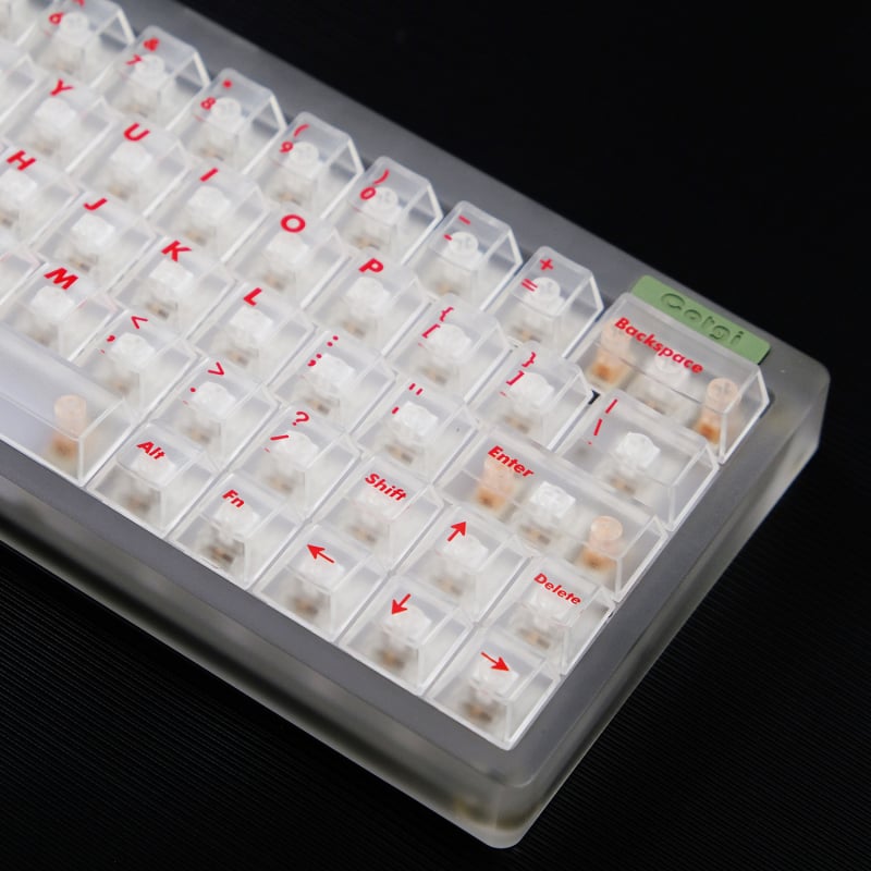 Set keycapova, model Fog, Silk Screen tisak, za većinu mehaničkih tipkovnica, pakirano u kutiju.