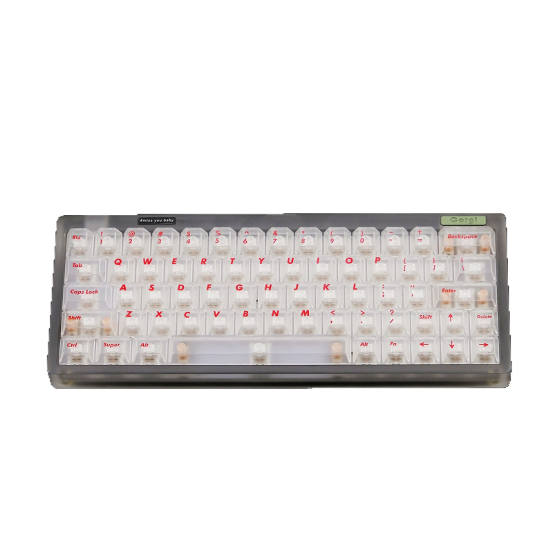 Set keycapova, model Fog, Silk Screen tisak, za većinu mehaničkih tipkovnica, pakirano u kutiju.