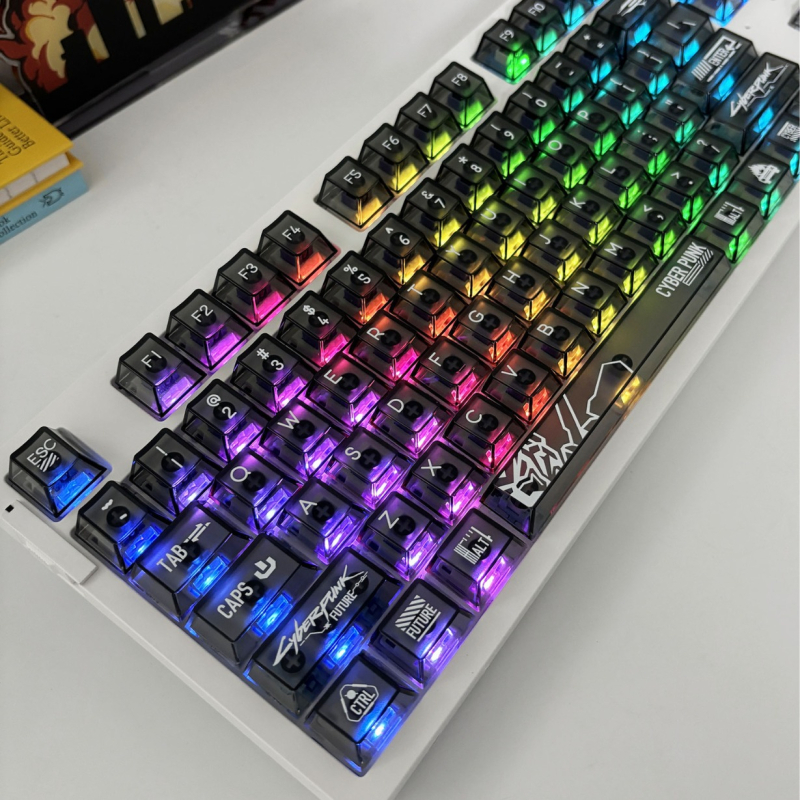 Mechanikus billentyűzethez készült keycap, műanyag kupakok, teljes készlet