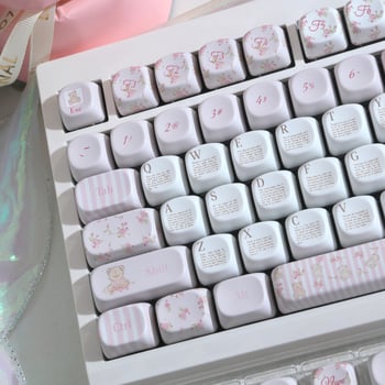 PBT клавишна капачка Little Bear Flower със сублимация — OEM обработка