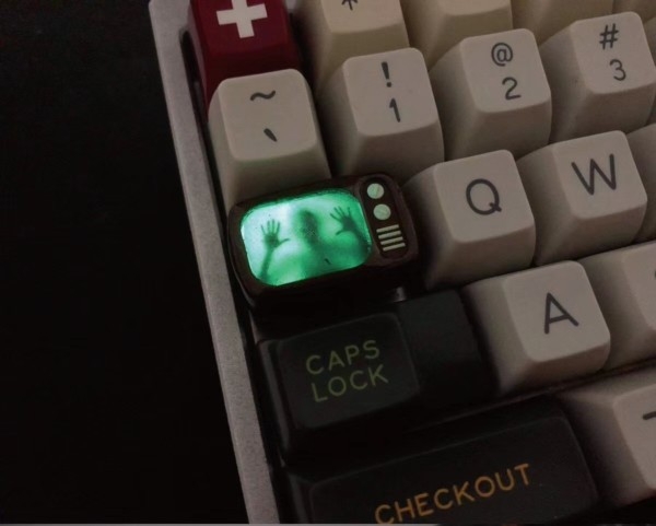 Zombie модел прозрачно ключчета за механични клавиатури с телевизионна тематика, персонализируеми, съвместими с универсални механични клавиатури