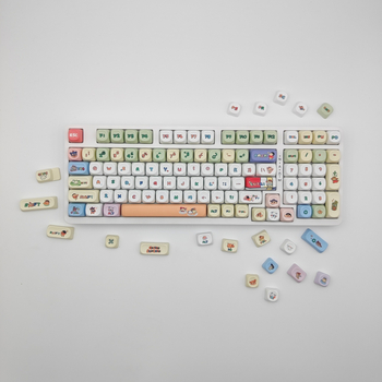 MOA-високи клавишни капачета за механична клавиатура – персонализирани, PBT, сублимация, модел 116, съвместими с клавиатури 6.25U cross-axis