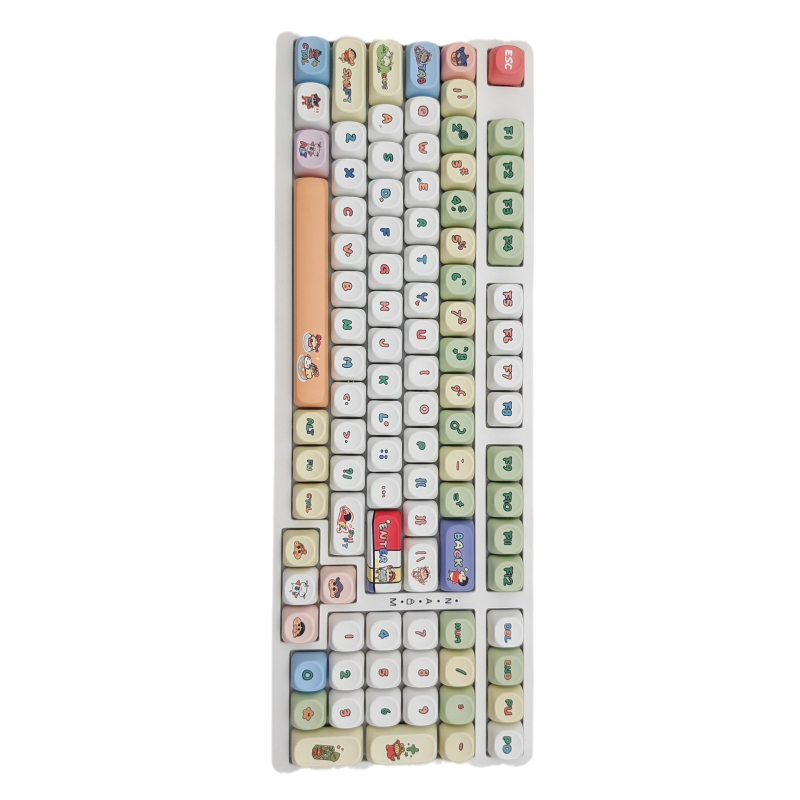MOA-високи клавишни капачета за механична клавиатура – персонализирани, PBT, сублимация, модел 116, съвместими с клавиатури 6.25U cross-axis