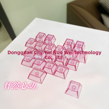 Širdies formos permatomi klavišų gaubteliai mechaninei klaviatūrai, 21 klavišas, be graviravimo, standartiniams MX jungikliams