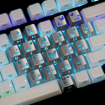 Love butterfly сет ключкап – 21 ключа, странично гравирани, сублимиран PBT, OEM височина, съвместим с Wooting Night