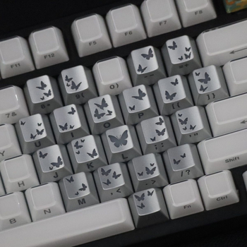 Love butterfly сет ключкап – 21 ключа, странично гравирани, сублимиран PBT, OEM височина, съвместим с Wooting Night