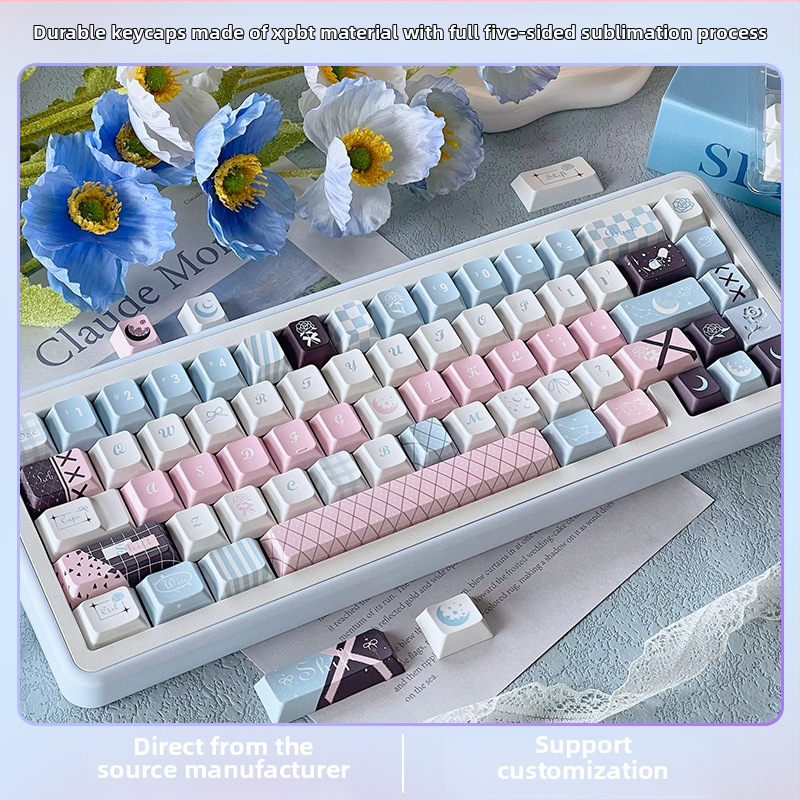 Mechanikus billentyűzethez PBT billentyűfedők – öt oldalú szublimáció, OEM magasság, háttérvilágítás nélkül