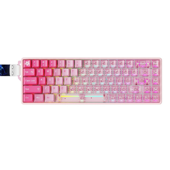 Vezeték nélküli mechanikus billentyűzet készlet három módban kapcsolódással, zöld kapcsolók, ABS ház, vízálló