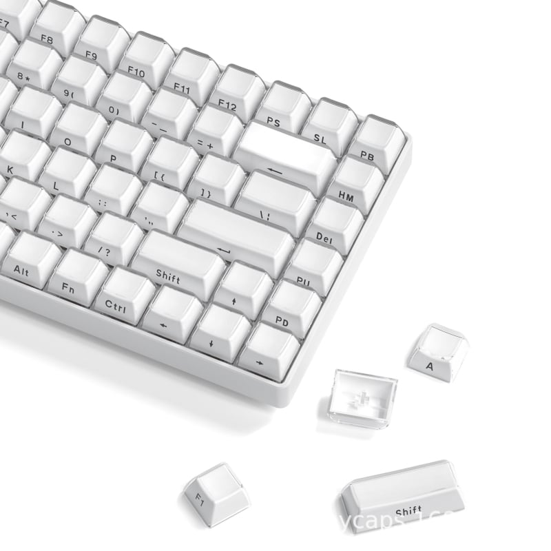 Keycap с кристално странично гравиране, модел 130, пластмасов, съвместим с повечето механични клавиатури