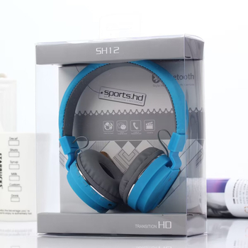 SH12 Bluetooth slušalice, sklopne, sportski stil, stereo — Bluetooth 5.0, domet 10 m, IPX5 vodootpornost, trajanje baterije 4–8 sati