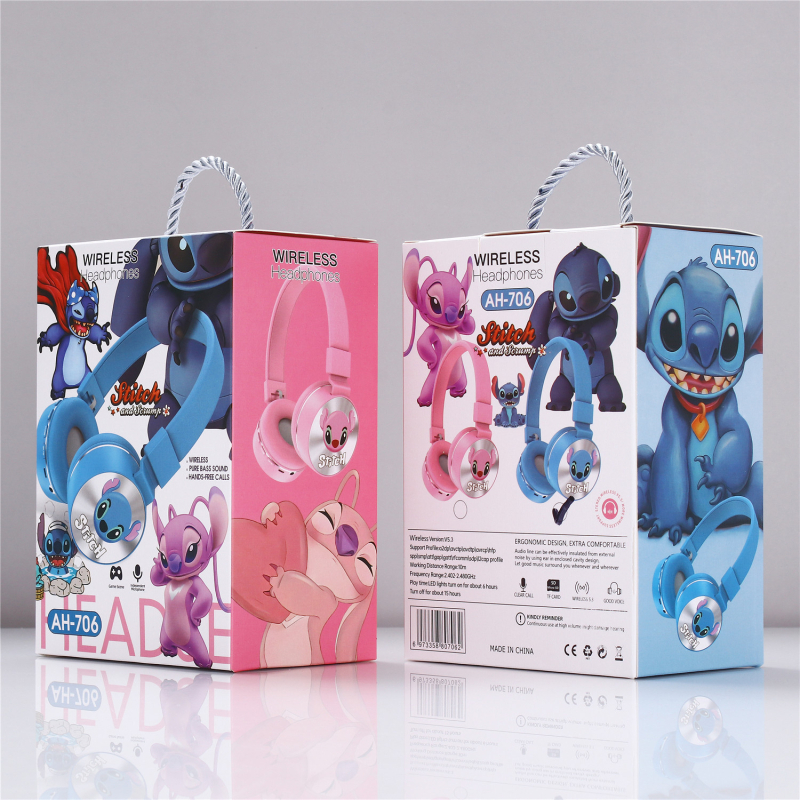 Belaidės Bluetooth ausinės AH-706, dėvimos ant galvos, USB jungtis, 2024 m. modelis