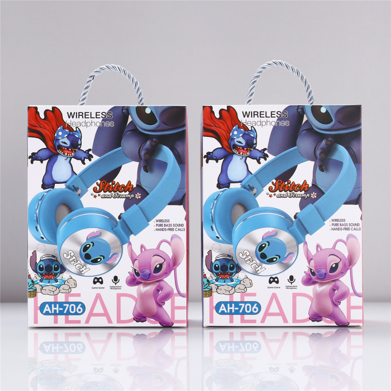 Belaidės Bluetooth ausinės AH-706, dėvimos ant galvos, USB jungtis, 2024 m. modelis