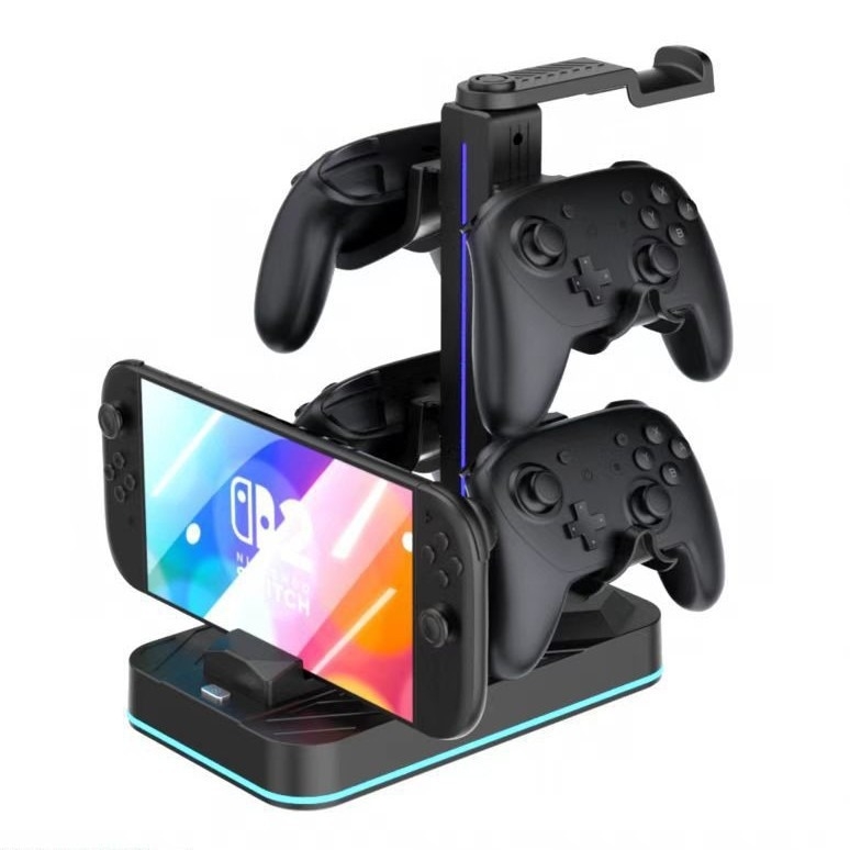 Switch2 Bază de Încărcare Portabilă și Suport pentru Căști, ABS, Model Sy-ns2-219-2, Depozitare și Încărcare, Compatibil SWITCH2