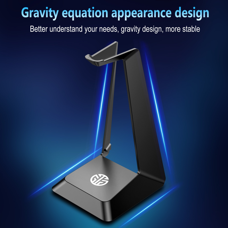Datoru galvasaustiņu statīvs ar noņemamu stiprinājumu, modelis G501, silikons, izmēri 8×10×27 cm, svars 270 g
