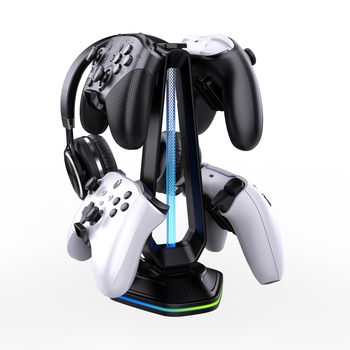 Stand de Încărcare cu Suport pentru Controllere și Căști, Interfață Type-C, Material Plastic