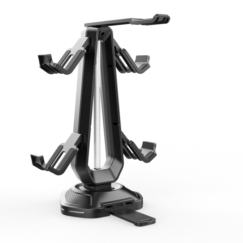 Stand de Încărcare cu Suport pentru Controllere și Căști, Interfață Type-C, Material Plastic