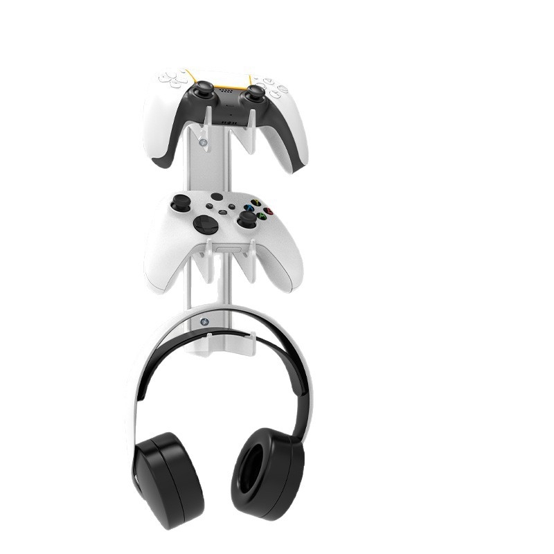 Akrilni zidni stalak za slušalice i game kontrolere, s 3 etaže