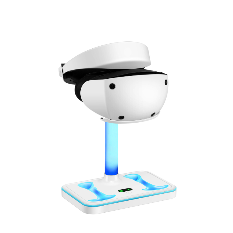 Bază de încărcare magnetică PS VR2 pentru controlere, cu suport detașabil pentru ochelari și căști, interfață Type-C, material ABS