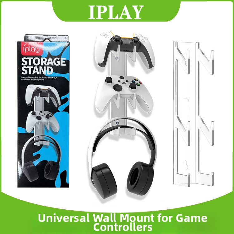 Nástenný držiak na ovládače PS5/PS4/Xbox/Switch – univerzálny model Game handle Universal, materiál PS, hmotnosť 146 g, značka IPLAY