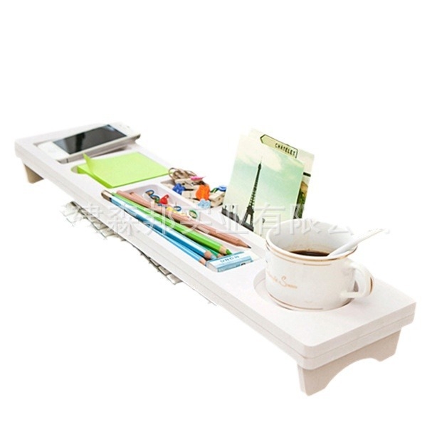 Beiyu Suport creativ pentru tastatură – panou din lemn-plastic, 1 nivel, organizare desktop, multifuncțional