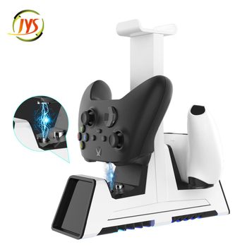 PS5 višenamjenska punjačka stanica s držačem slušalica – dvostruko punjenje za upravljače PS5/PS4/Switch Pro/Xbox One/Series X (Model JYS-P5113)