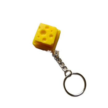 Μπρελόκ με έμπνευση από τυρί και μηχανικό πληκτρολόγιο, άγχος-ανακούφιση, πλαστικό, μοντέρνος μινιμαλισμός