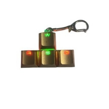 Metāla taustiņa bāze, gaismu izstarojošs caurspīdīgs taustiņš ar čūsku kaulu ķēdi