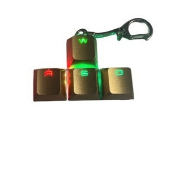 Metāla taustiņa bāze, gaismu izstarojošs caurspīdīgs taustiņš ar čūsku kaulu ķēdi